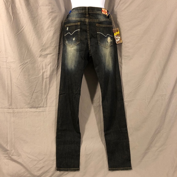 MACHINE Brand Distressed Stretch Skinny Jeans - Picture 2 of 8